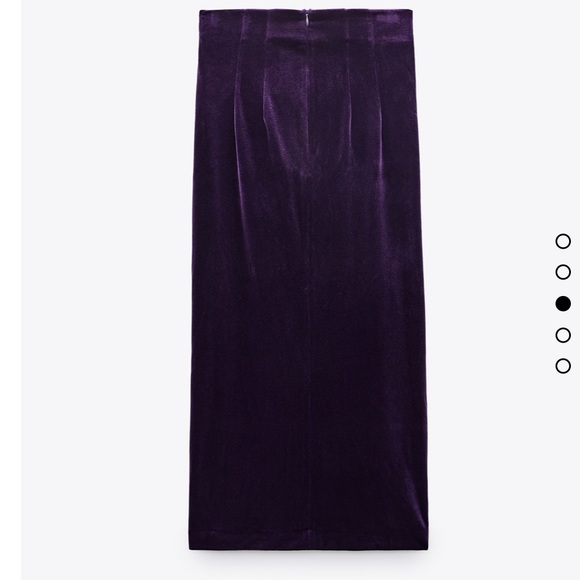 Zara 2 Piece Purple velvet jewel crop top and skirt set Size Large - Picture 7 of 9